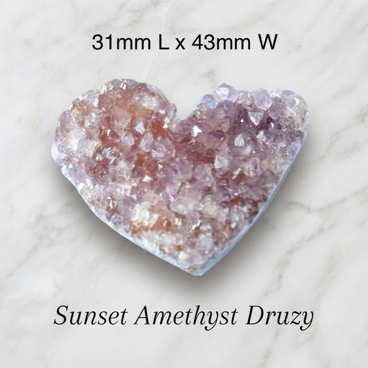 Amethyst Druzy Heart Cluster