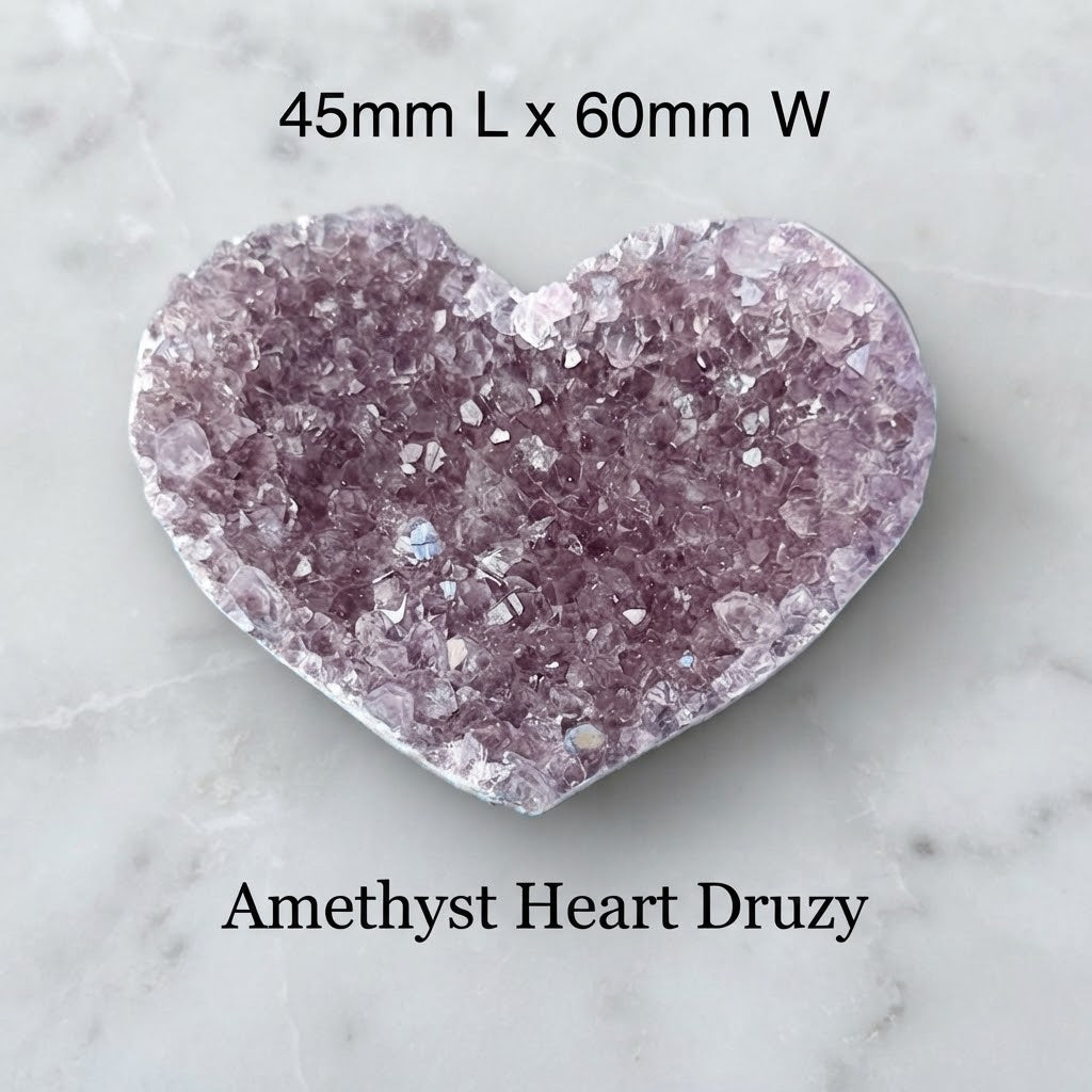 Amethyst Druzy Heart Cluster