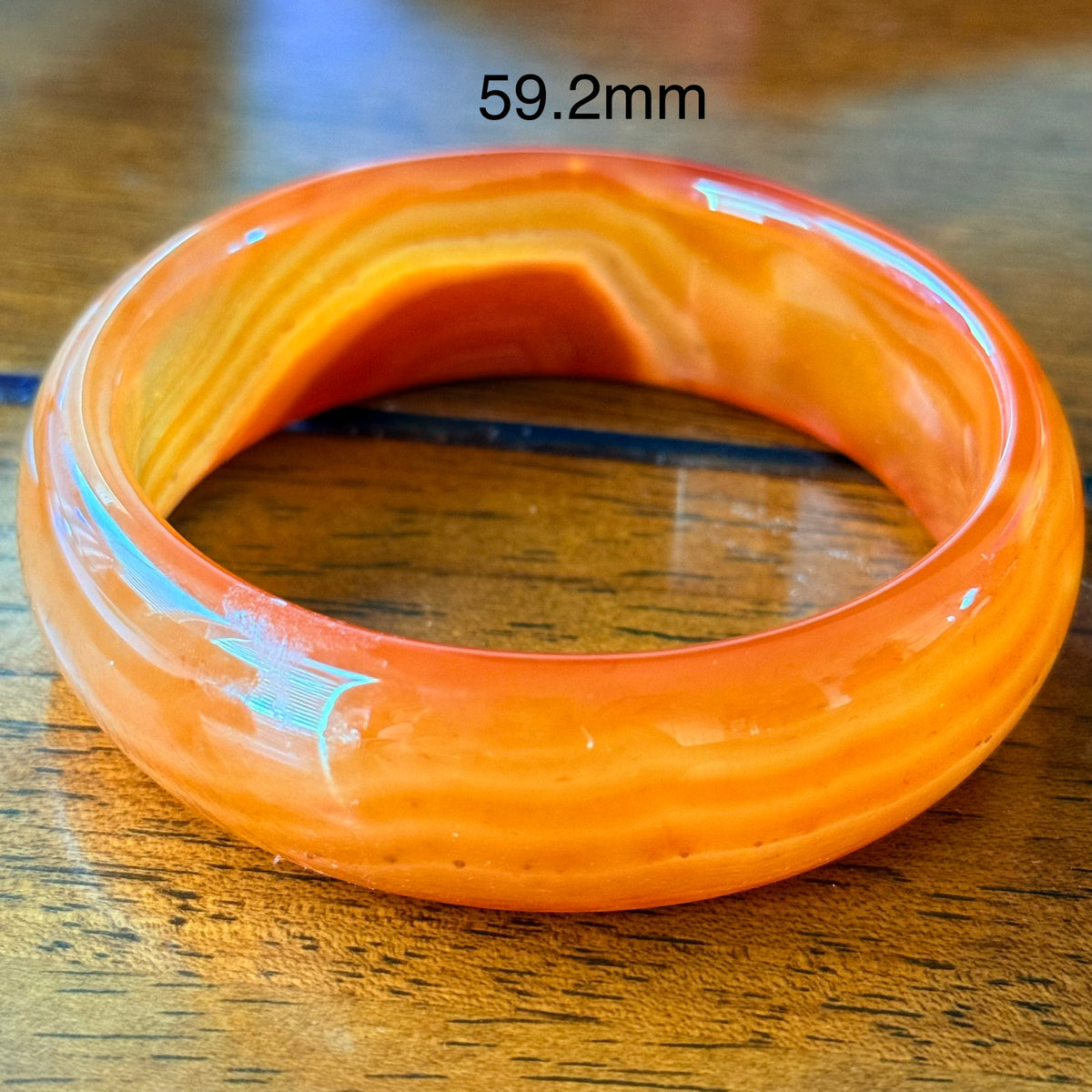 Carnelian Bangle Bracelet - Energy, Confidence S-XL wrist