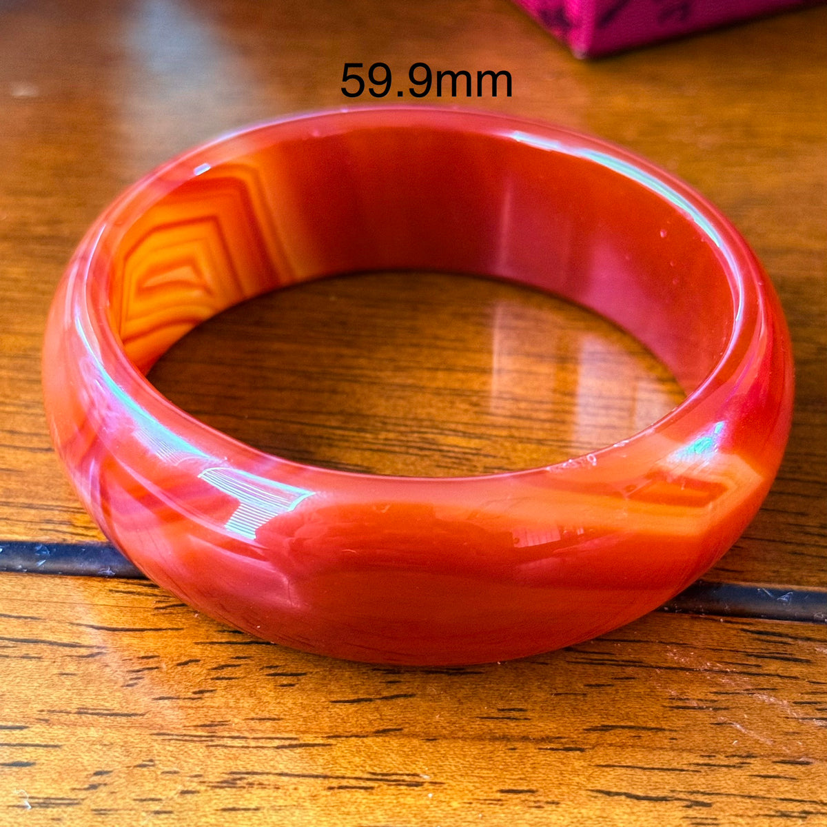 Carnelian Bangle Bracelet - Energy, Confidence S-XL wrist