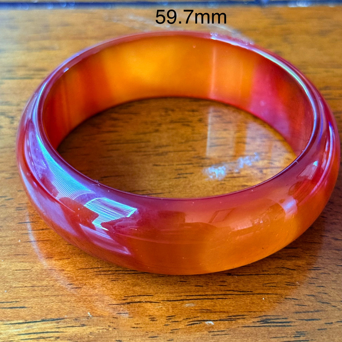Carnelian Bangle Bracelet - Energy, Confidence S-XL wrist