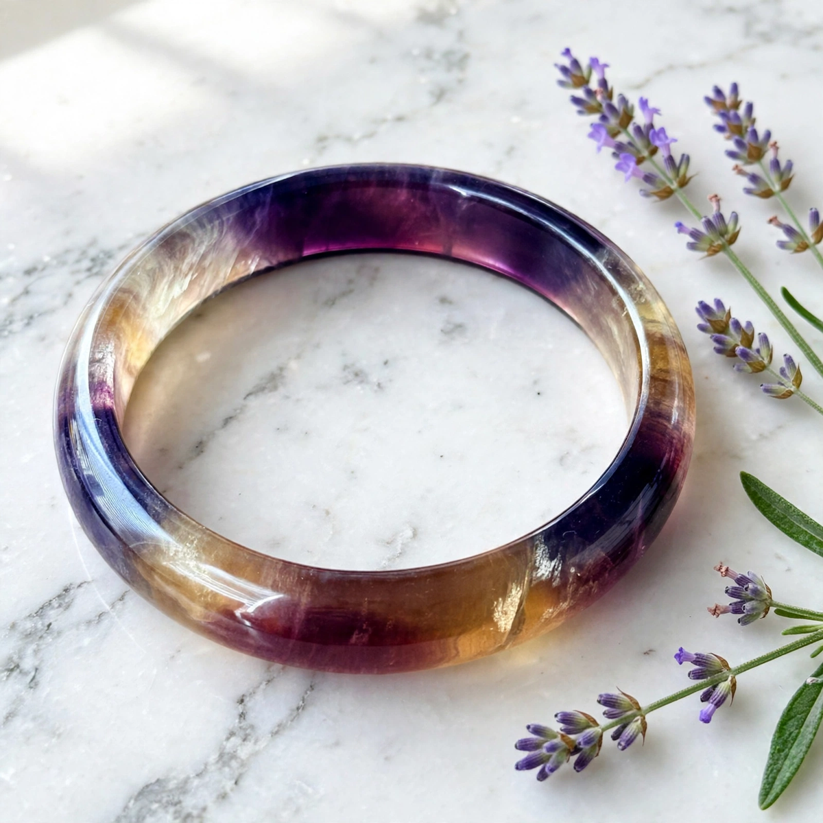 Old Mine Layered Fluorite Bangles