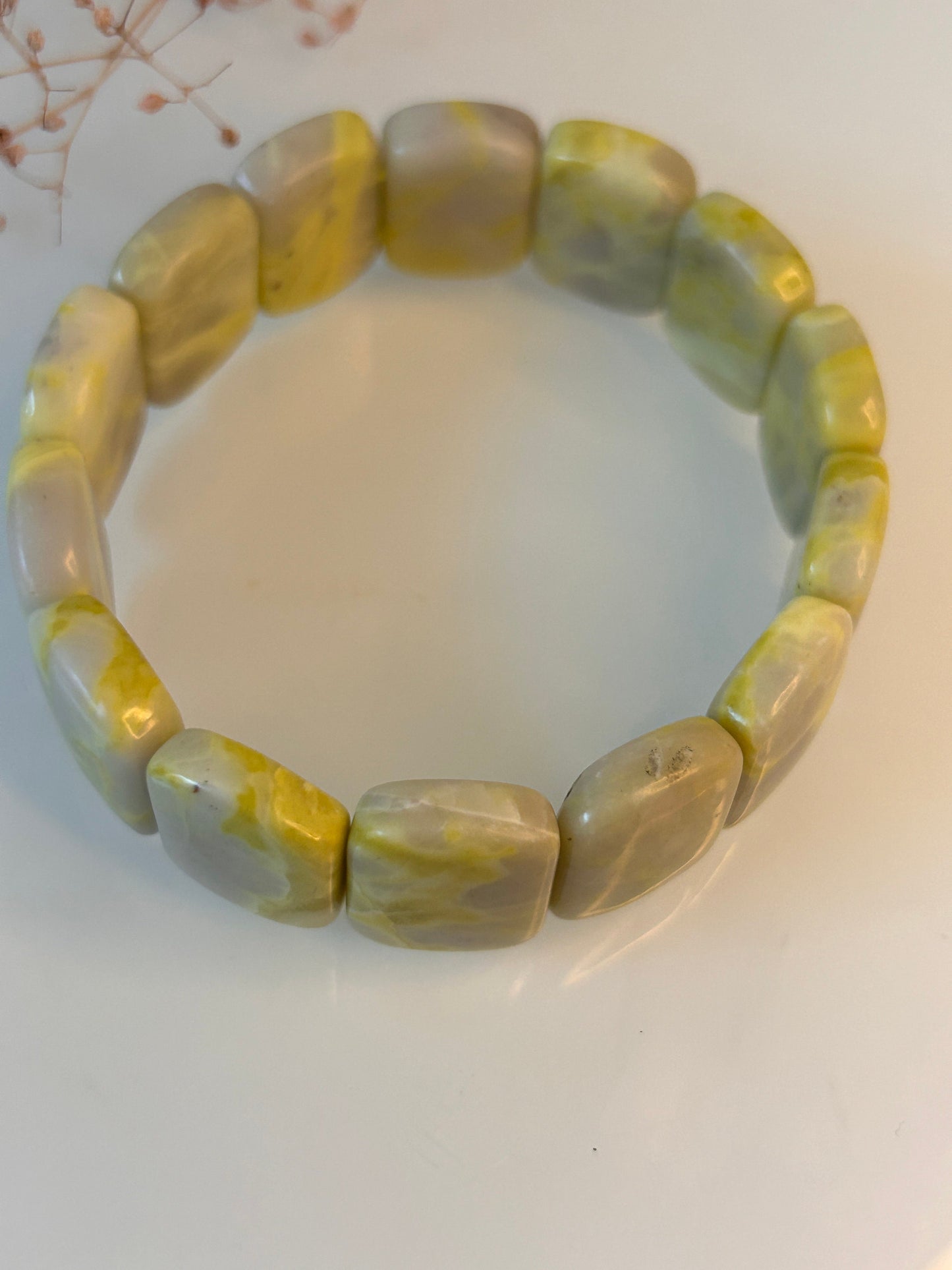 Jade Bloom: Hand-Carved Cauliflower Jade Bangle