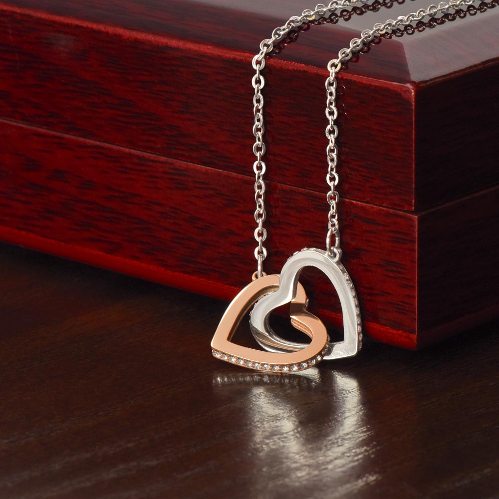 Double Heart Pendant Necklace | Gold-Plated Love Charm | Elegant Gift for Her