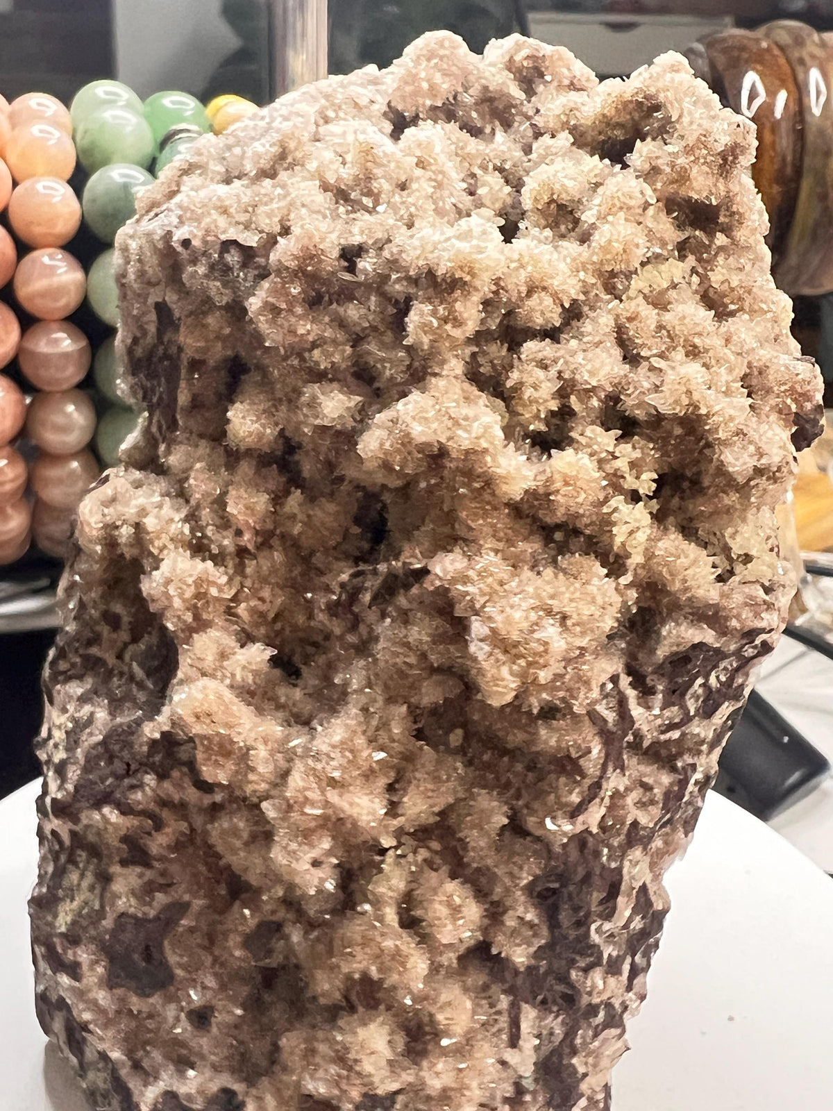 Crystalline Crunch Delight - Natural Calcite Crystal Cluster for Healing, Energy Cleansing, Home Decor, and Meditation