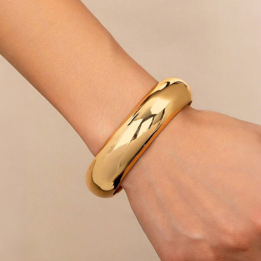 Gilded Ritual: 18K Gold-Plated Everyday Bangle