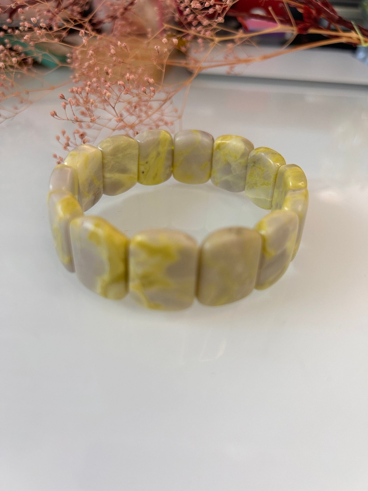 Jade Bloom: Hand-Carved Cauliflower Jade Bangle