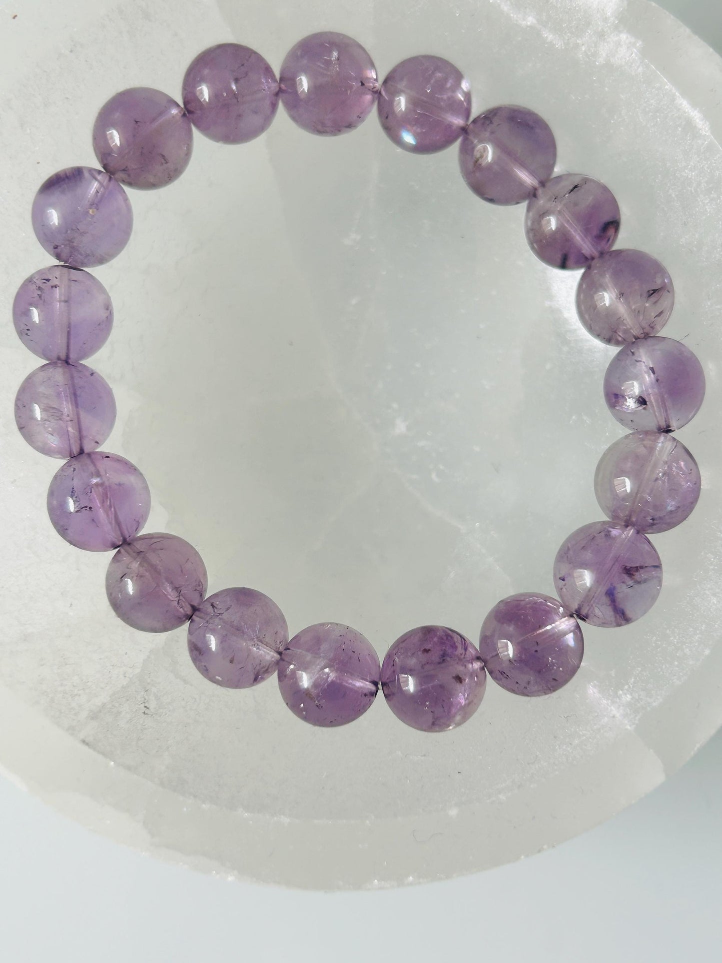 AAA Amethyst Bracelet: 10mm Natural Crystal Gemstone, Spiritual Healing