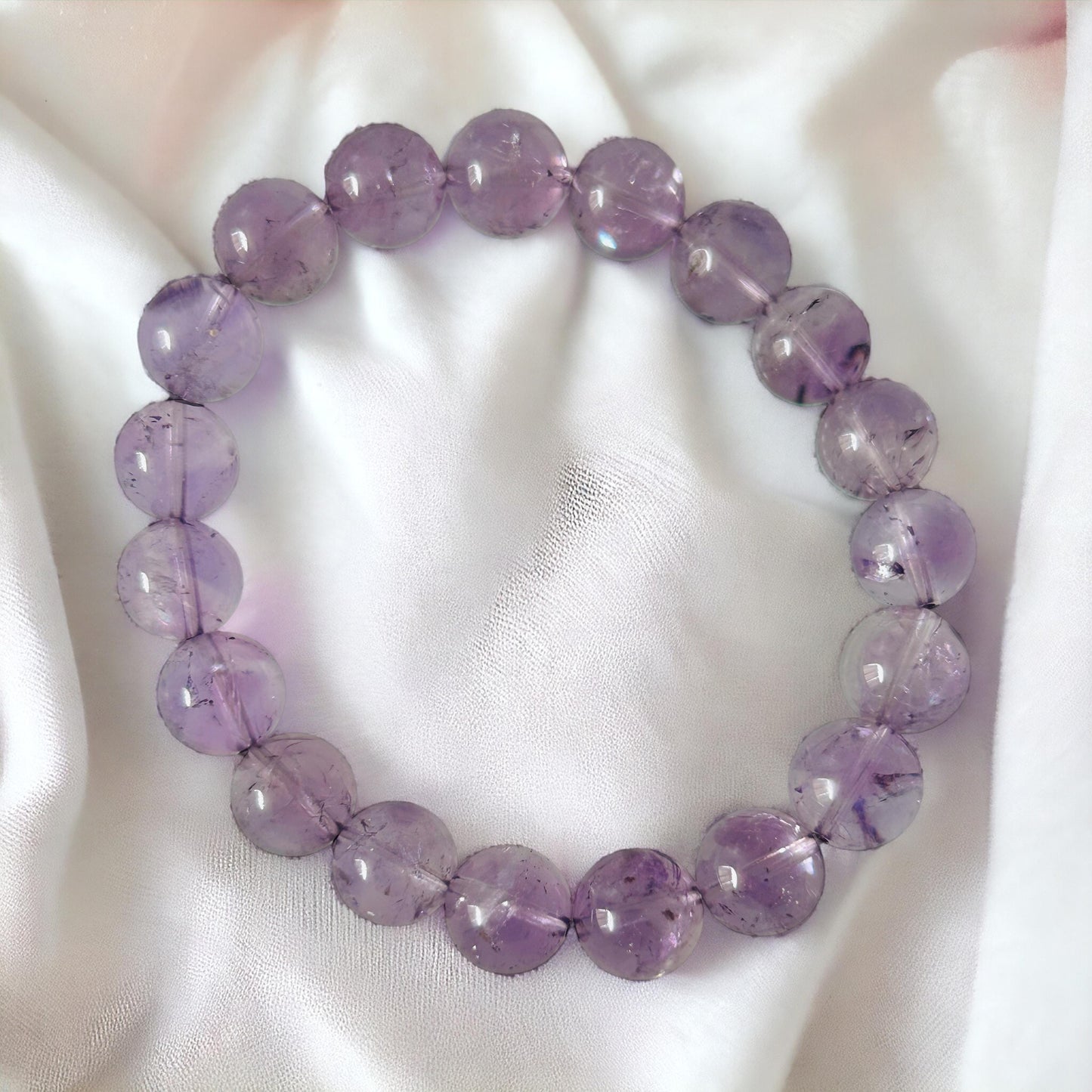 AAA Amethyst Bracelet: 10mm Natural Crystal Gemstone, Spiritual Healing