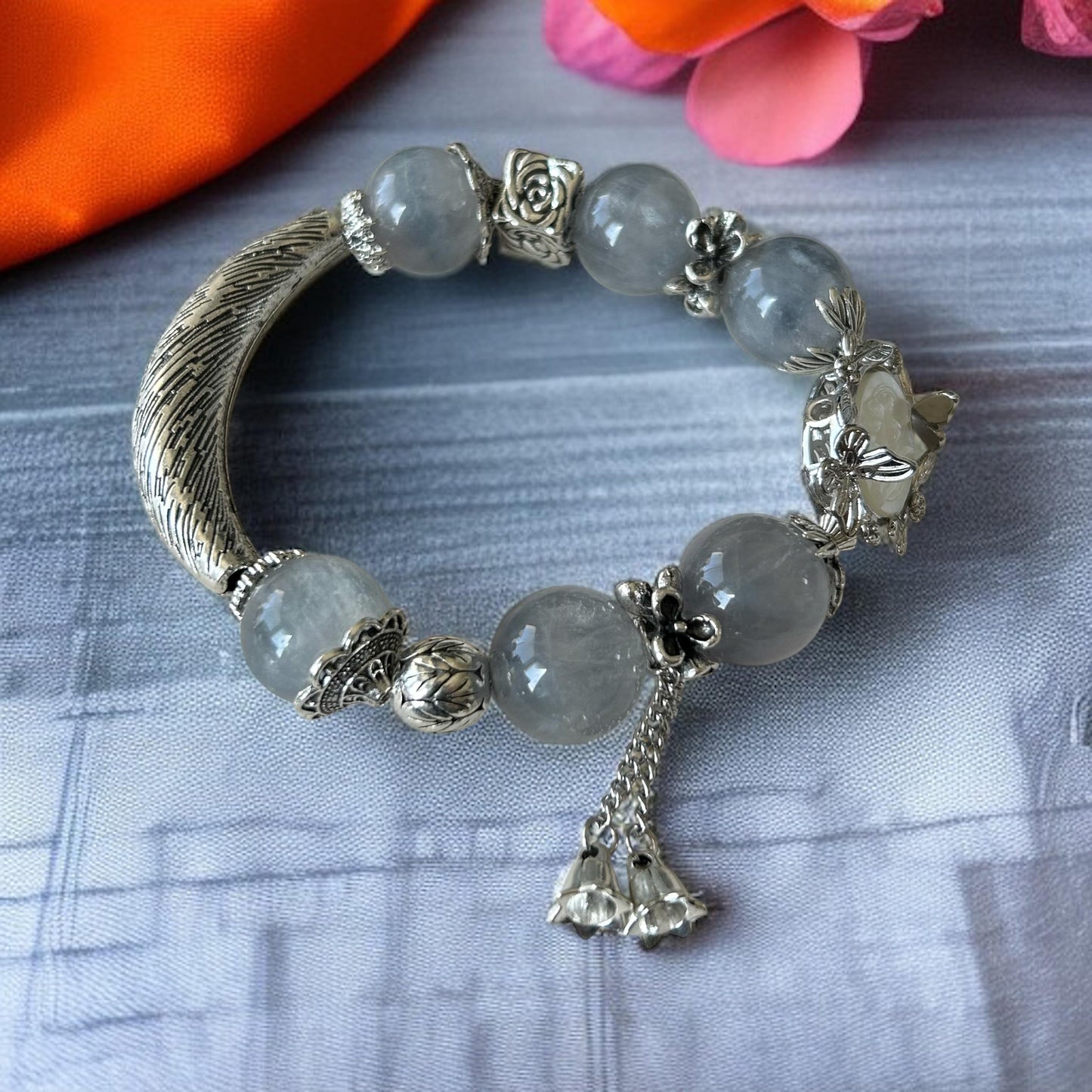Fire Quartz Focus & Clarity or Moonstone Intuition & Inner Wisdom