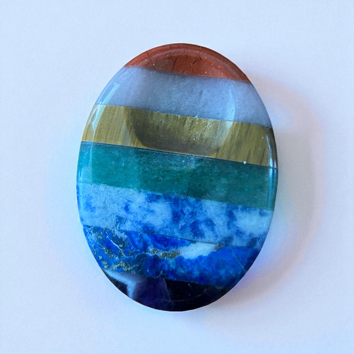 Chakra Calming Palm Stone 39×29×8 mm | Anxiety Relief Crystal, Stress Soothing