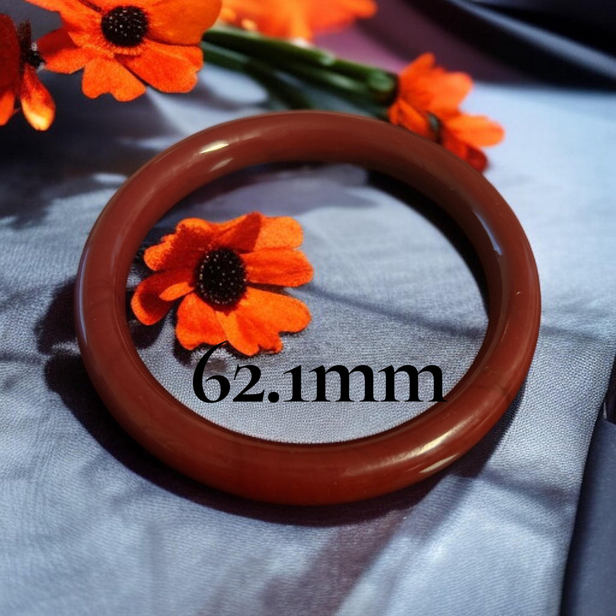 Wine Red Chalcedony Agate Bangle Bracelet