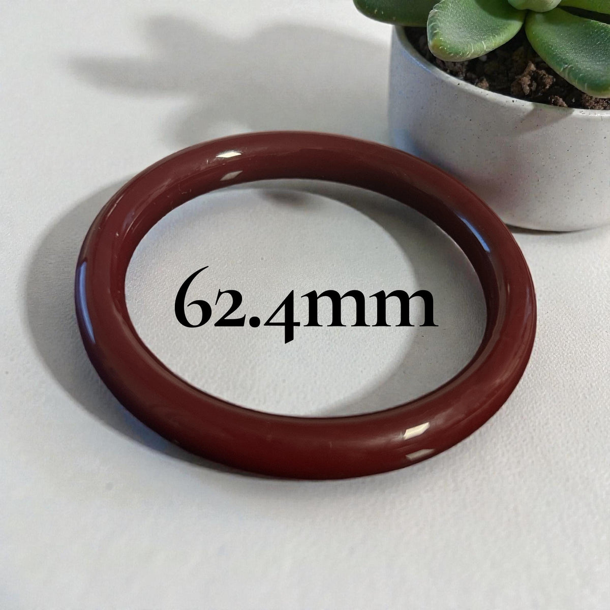 Wine Red Chalcedony Agate Bangle Bracelet